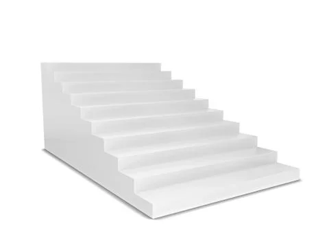 White stairs Stock Illustration