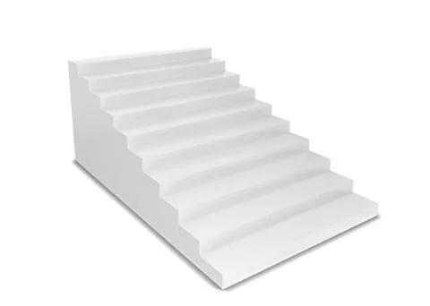 White stairs Stock Illustration