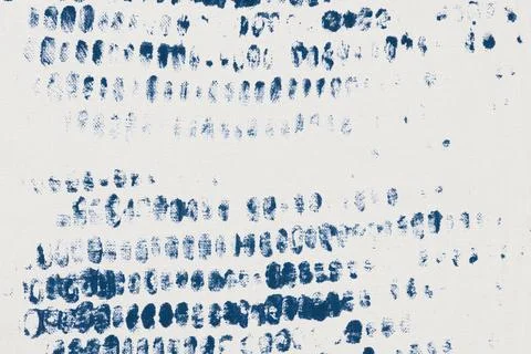 White stamped background with blue DIY block prints 库存插图