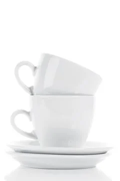 White stapled coffee cups Stock Photos