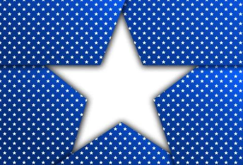 White star on a blue background Stock Illustration