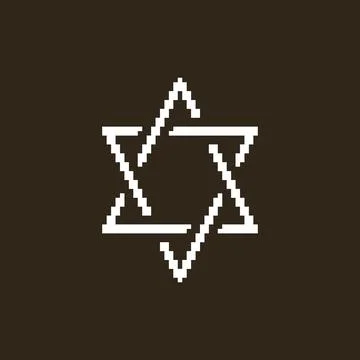 White star of David sign	 Stock Illustration