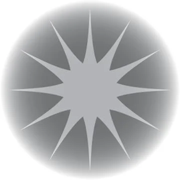 White star on a gray background. Star eclipse. vector illustration Stock Illustration