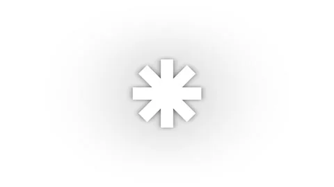 White star icon with shadow isolated on white background. Stock Footage 201770335