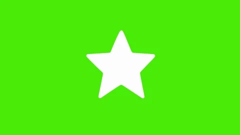 White Star Isolated Animation On green Background Stock Footage 285079553