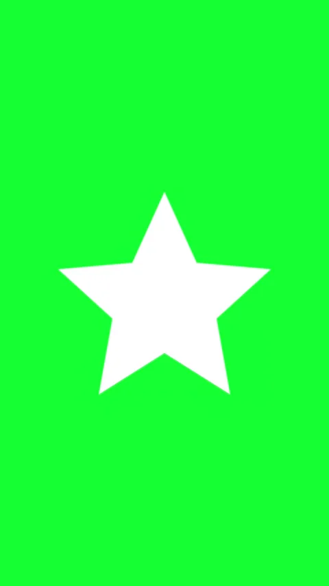 White Star Shape on Green Screen Background Video stock 346569187