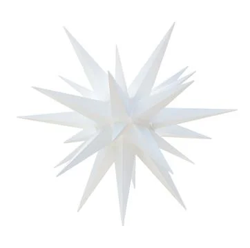A white star shaped object with a pointy end Stock Photos