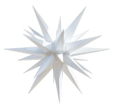 A white star shaped object with a pointy end Stock Photos