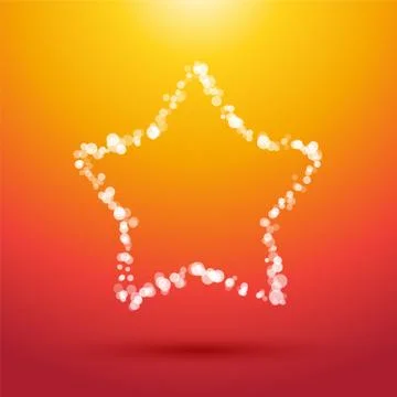 White star from small dots Illustrazione stock