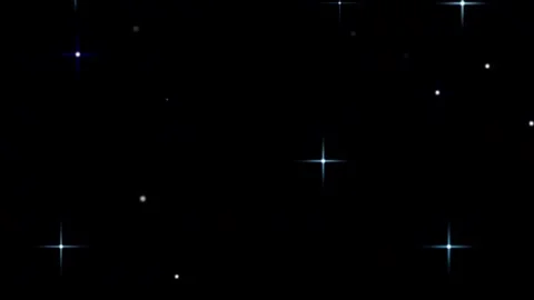 White Stars - Black Background Stock Footage 271022666