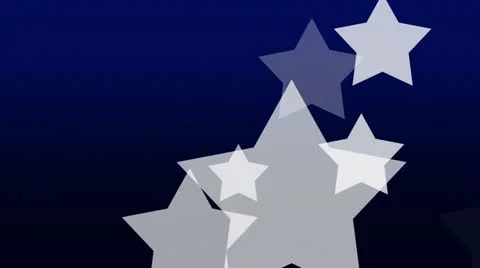 White Stars on Blue Loop Stock Footage 11030278