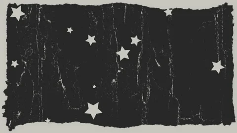 White stars hipster pattern on black grunge texture Stock Footage 195796891