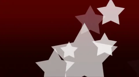 White Stars On Red Loop Video stock 11028409