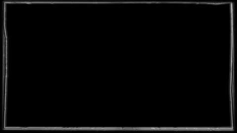 White static edge overlay visual dark blank center, distressed frame lines, glit Stock Footage 340528230
