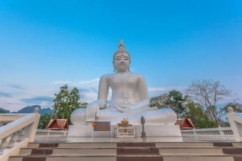 White statue buddha Stock Photos