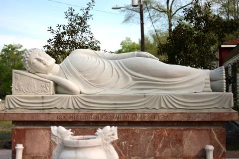 White statue in the park Stock Photos