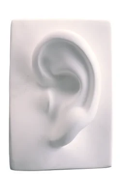 White statuette ear Stock Photos