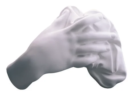 White statuette hands Stock Photos