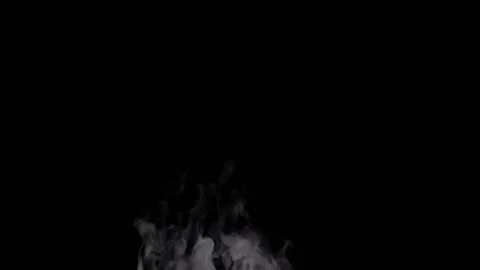 White Steam Ascends Over the Pan on Black background. White Steam rises from a Stock Footage 124906952