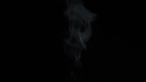 White steam on black background. Slow motion Vídeo Stock 247292320