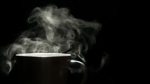 White Steam from the Coffee Mug 4K TZ Stock Footage 336438277