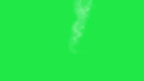 White Steam Smoke Slowly Rises Up Animation Vapor Trail Effect Green Screen Stock Footage 303388259