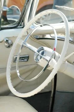 White steering wheel Stock Photos