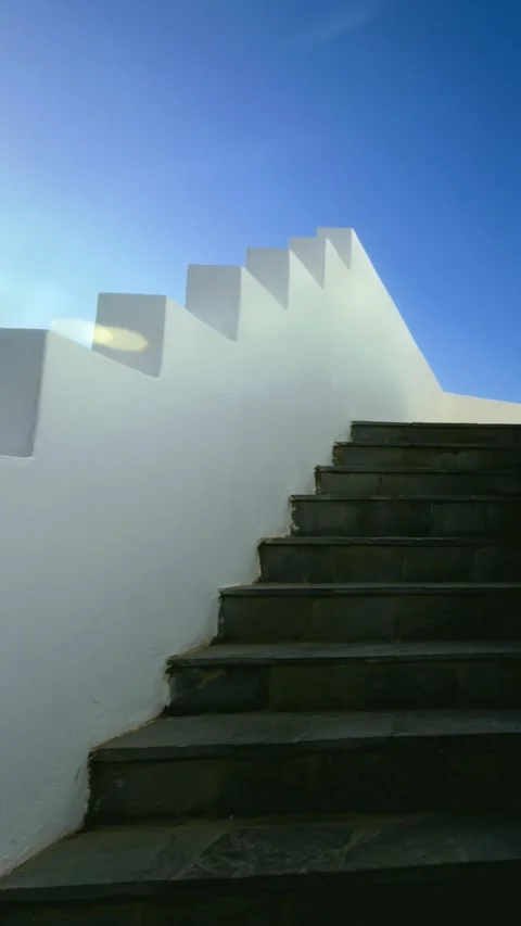 White steps. A simple, clean and abstract architecture videosu. Stock Footage 341267509