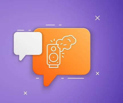 White Stereo speaker icon isolated on purple background. Sound system speak.. Illustration