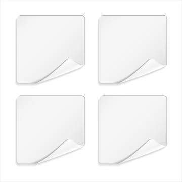 White sticker vector Stock Illustration