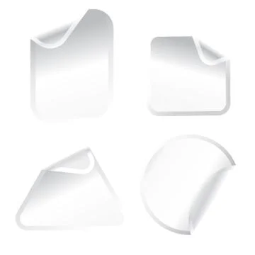 White stickers Stock Illustration
