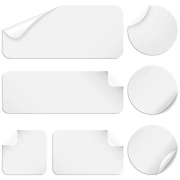 White Stickers Stock Illustration