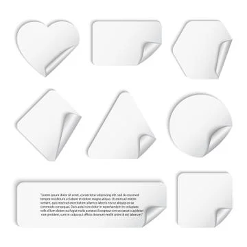 White stickers Stock Illustration