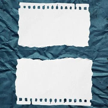 White Sticky Note with Blue Pushpin and Torn Center Hole Revealing Blue Backgrou Stock Photos