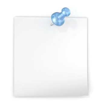 White sticky note. Illustrazione stock