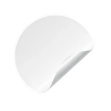 A white sticky note pad with a single note partially peeled off. Illustrazione stock