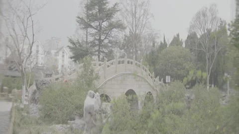 White Stone Arch Bridge China 스톡 동영상 337243564