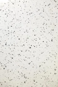 White stone background with small black dots. Smooth and marble texture. Stock Photos