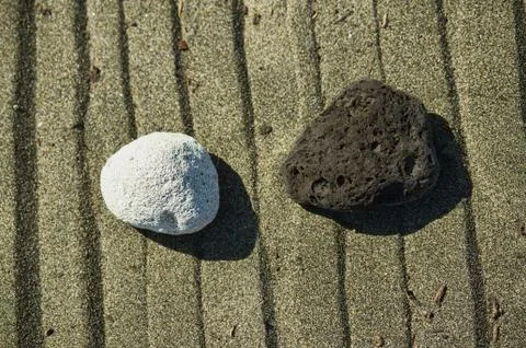 White stone black stone Stock Photos