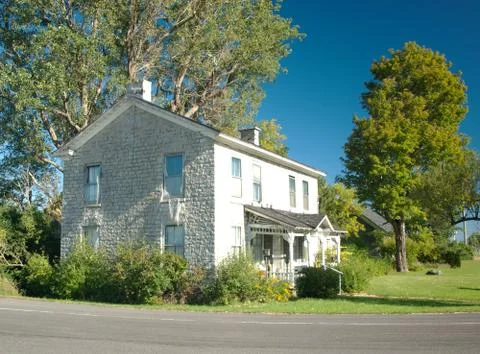 White stone home Stock Photos
