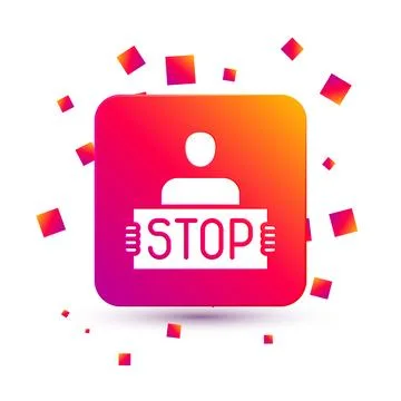 White Stop war icon isolated on white background. Antiwar protest. World peace Stock Illustration