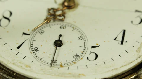 White Stopwatch Clock Face Close Up Dial Hands Minutes Hours Seconds Macro Shot Stock Footage 35870634