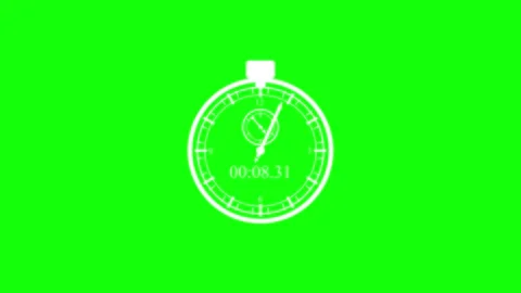 White stopwatch with running timer displaying one second and fortyfour hund.. Stock Footage 333603833