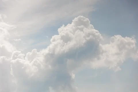 White storm clouds in sky background of nature. weather and climatic conditions Stock Photos