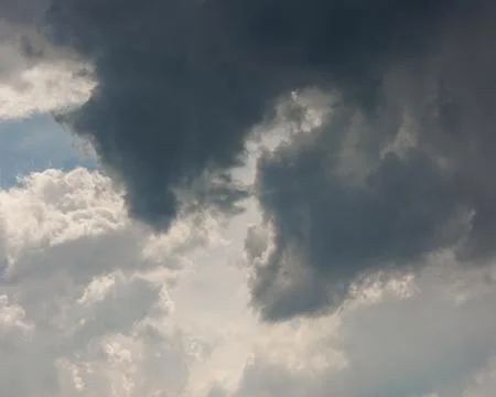 White storm clouds in sky background of nature. weather and climatic conditions Stock Photos
