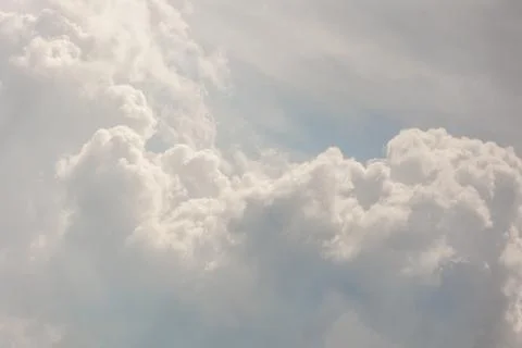 White storm clouds in sky background of nature. weather and climatic conditions Stock Photos