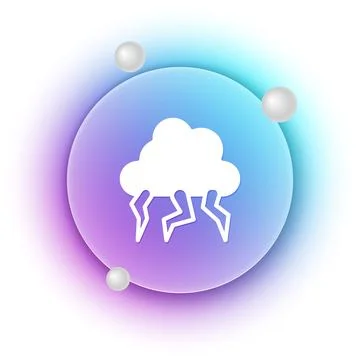 White Storm icon isolated on white background. Cloud and lightning sign. We.. Stockillustratie