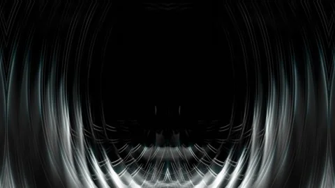 White straight lines Mask Pattern in a queue are keep spinning on black back Stock Footage 147739979