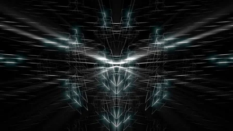 White straight rays effect lines in a queue are keep spinning motion background Stock Footage 147740025
