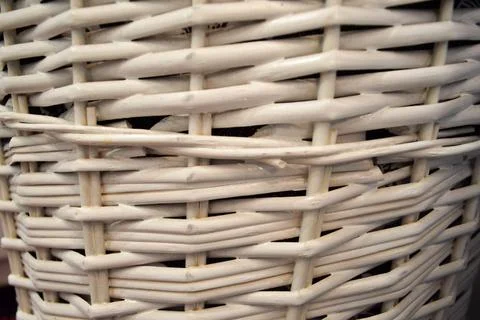White straw, circular pattern, background. Stock Photos